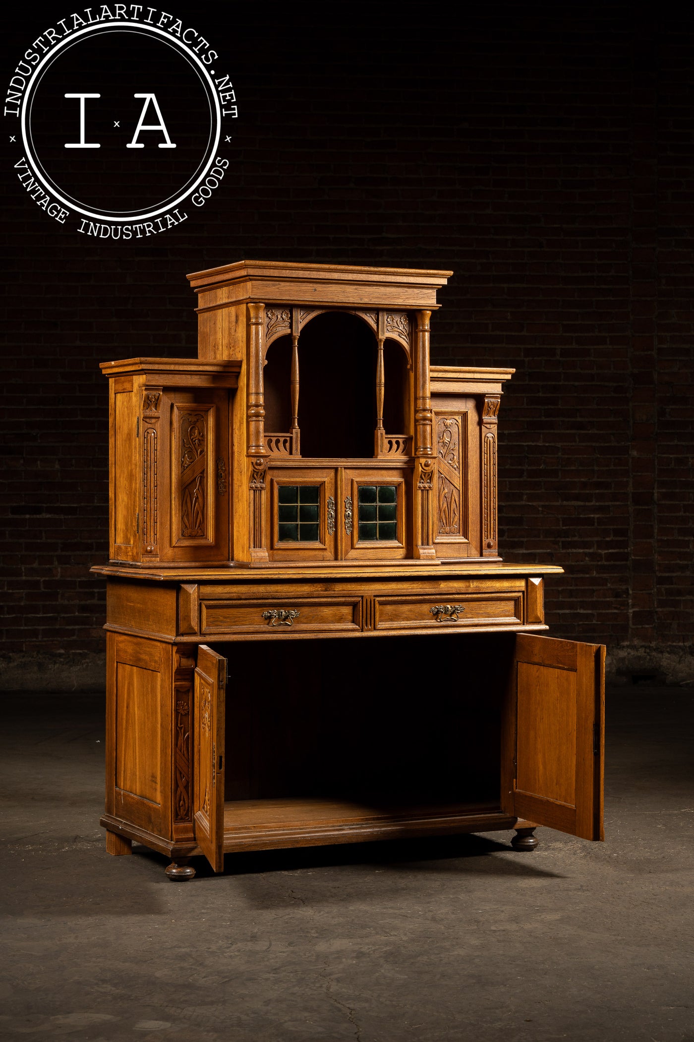 c. 1872 German Gothic Revival Parlor Cabinet