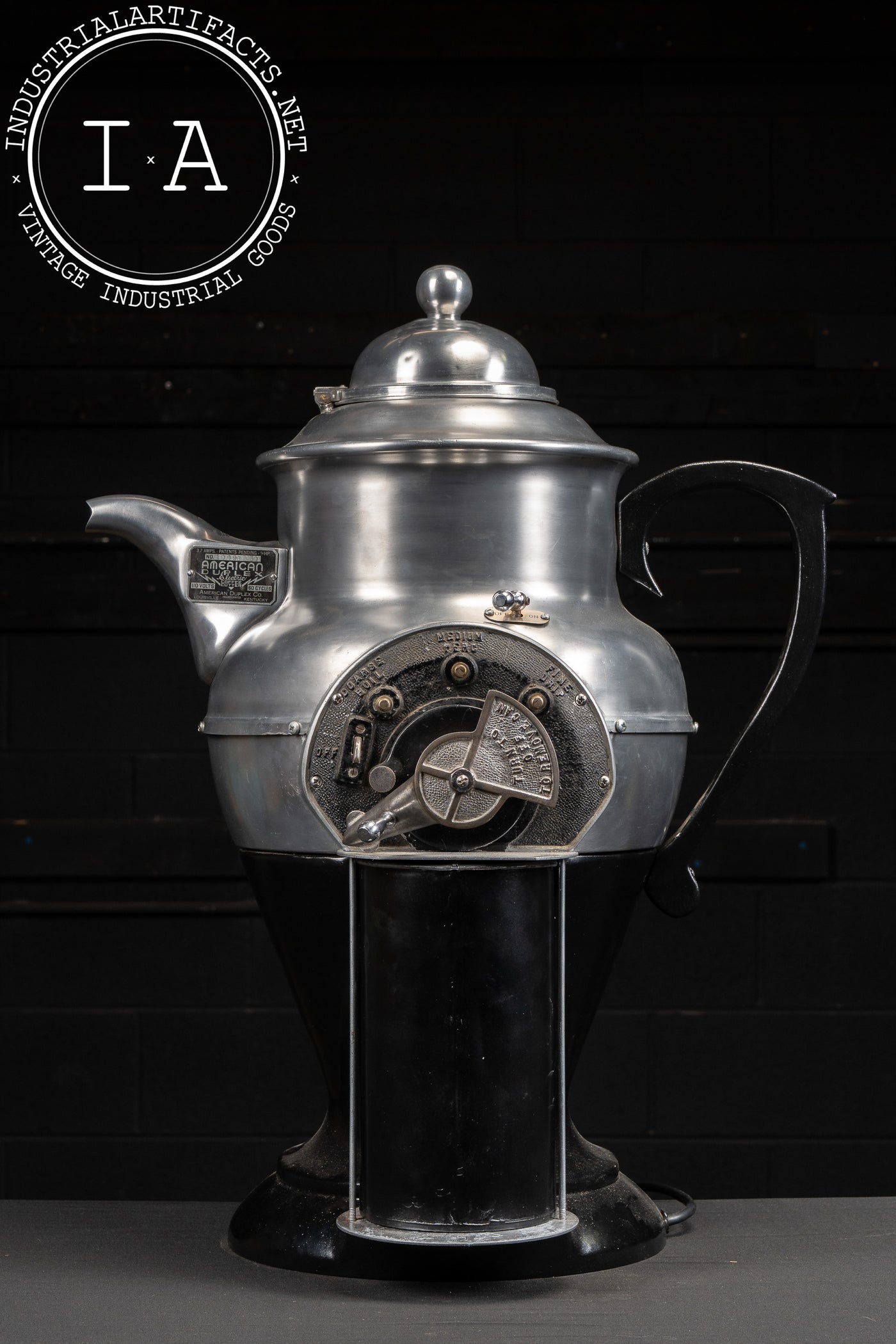Vintage Electric Coffee Grinder by American Duplex