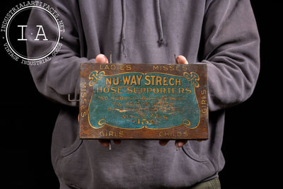 Antique Nu-Way Stretch Hosiery Display Sign