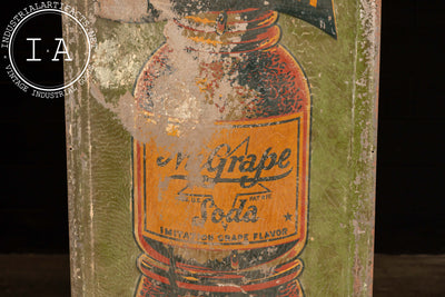 Antique Embossed Painted Tin Advertising Sign