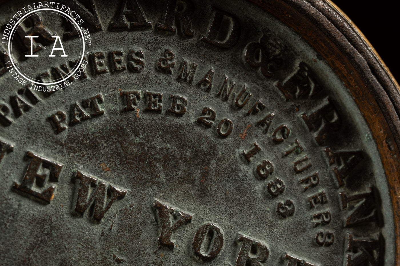 19th Century Brass Railroad Spittoon by Bernard & Frank