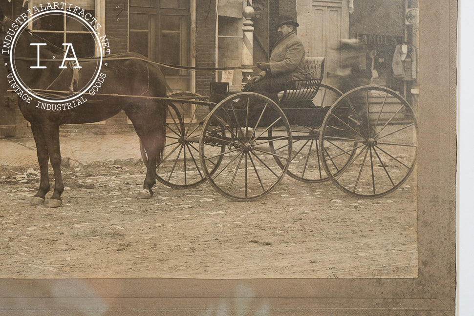 Framed 19th Century Sepia Photograph