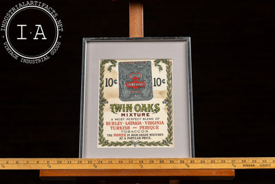 Early 20th Century Twin Oaks Mixture Framed Print Ad