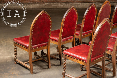 Set of Nine Gothic Revival Dining Chairs