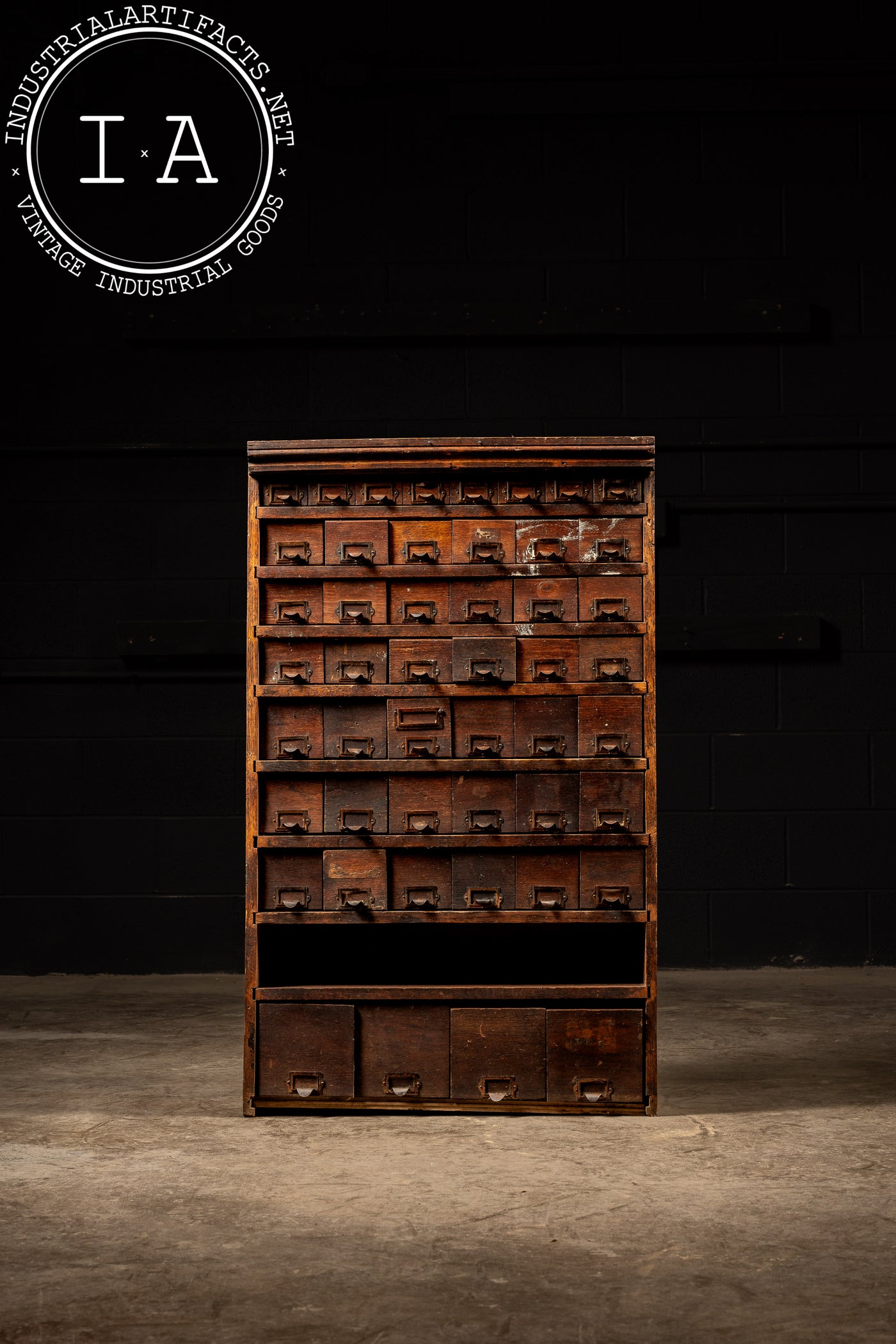 Antique Wooden J.D. Warren Cabinet