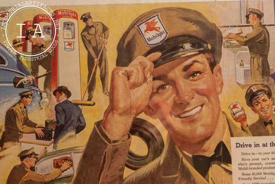 1948 Socony Vacuum Mobilgas Framed Ad