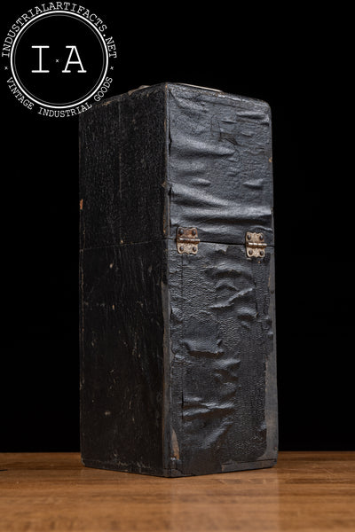 Early 20th Century Leather-Wrapped Straight Razor Case