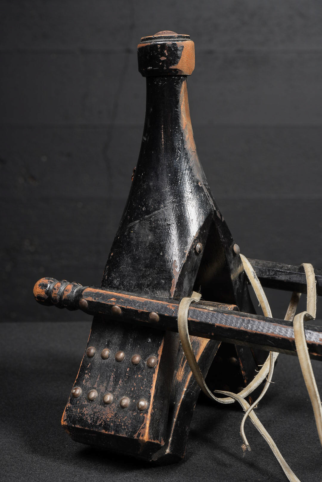 Handcrafted Wooden Camel Saddle with Studded Detailing