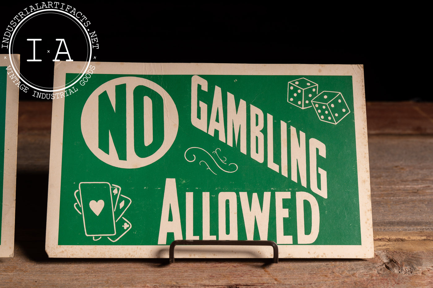 Pair of Vintage Cardstock Parlor Signs – Industrial Artifacts