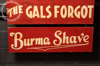 Vintage Burma-Shave Roadside Sign Complete Set