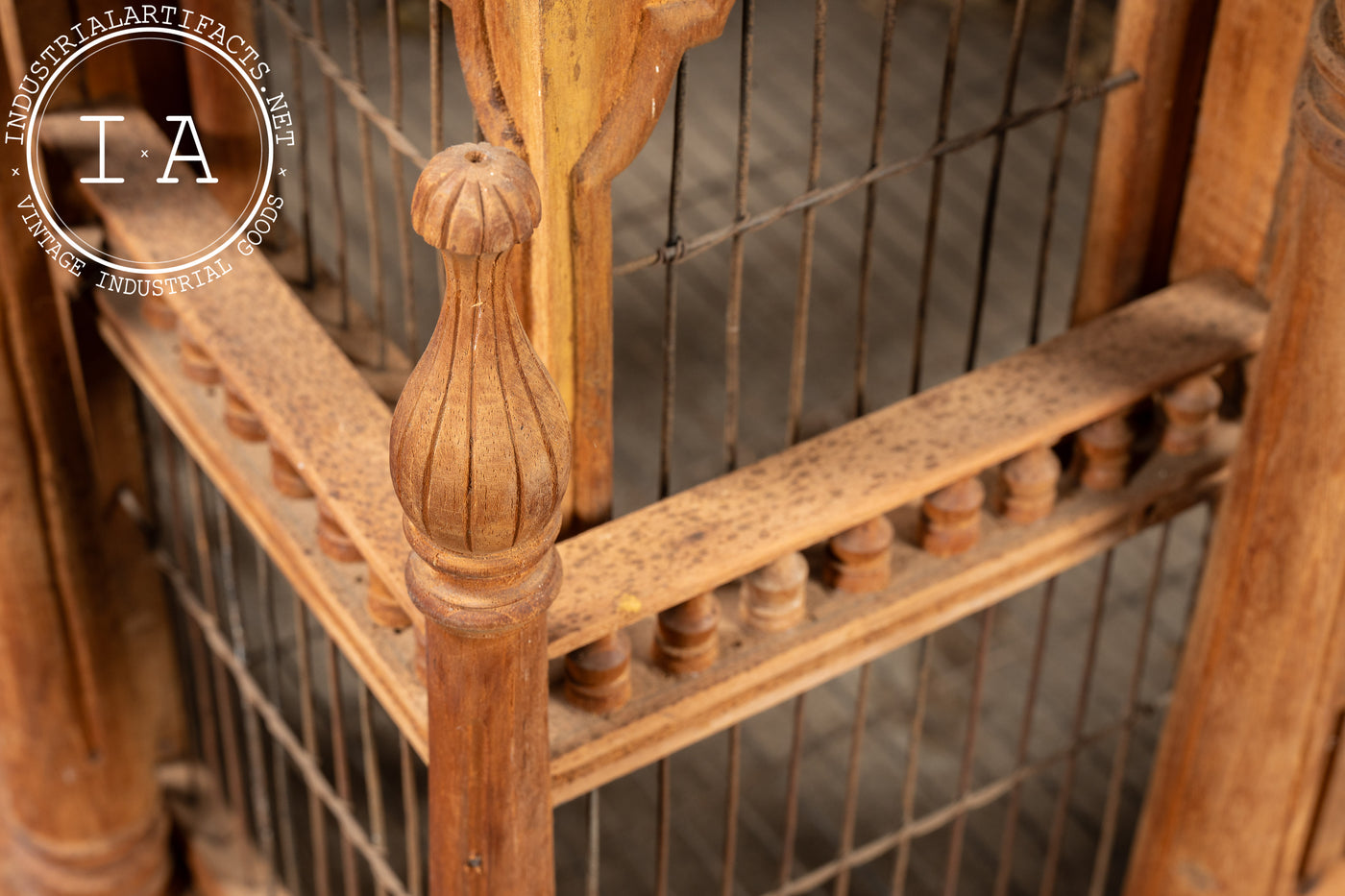 Antique Sacré-Cœur Basilica Bird Cage on Table