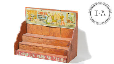 Antique Campbells Varnish Stains General Store Countertop Advertising Display