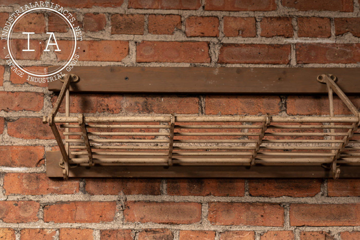 Antique Wall-Mounted Pullman Luggage Rack