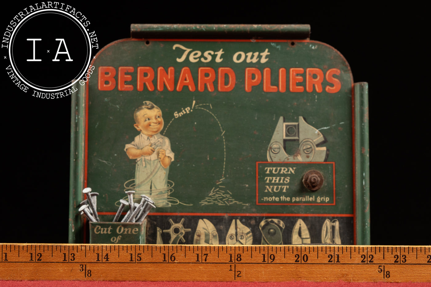 Antique Bernard Pliers Countertop Point-of-Sale Display