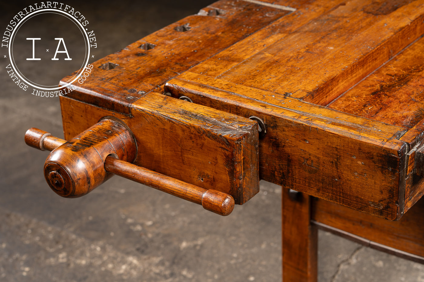Antique French Carpenter's Workbench
