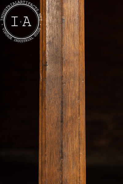 Antique Oak Mission-Style Barbershop Coat Rack