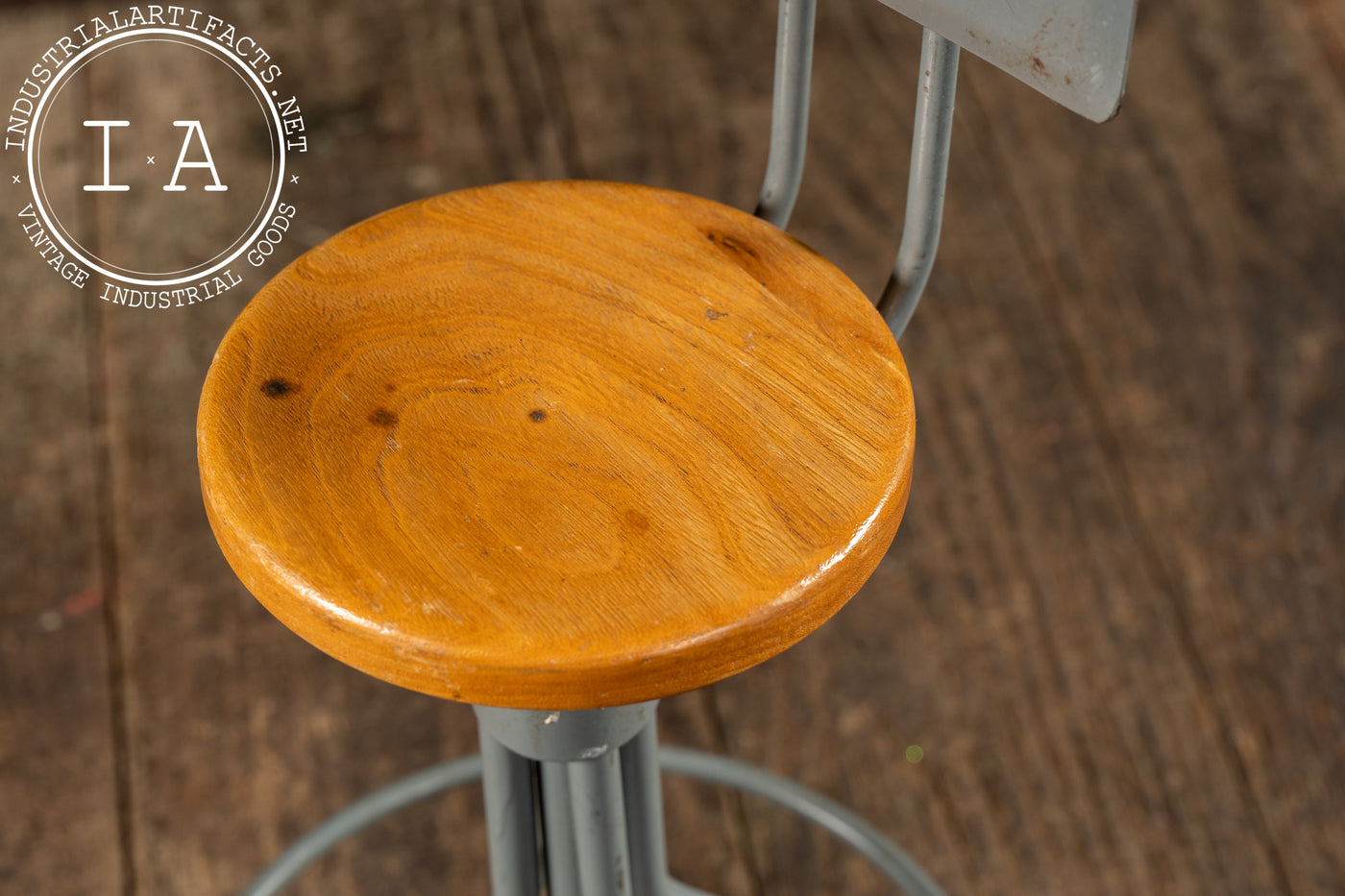 Mid-Century Industrial Salesman’s Sample Drafting Stool