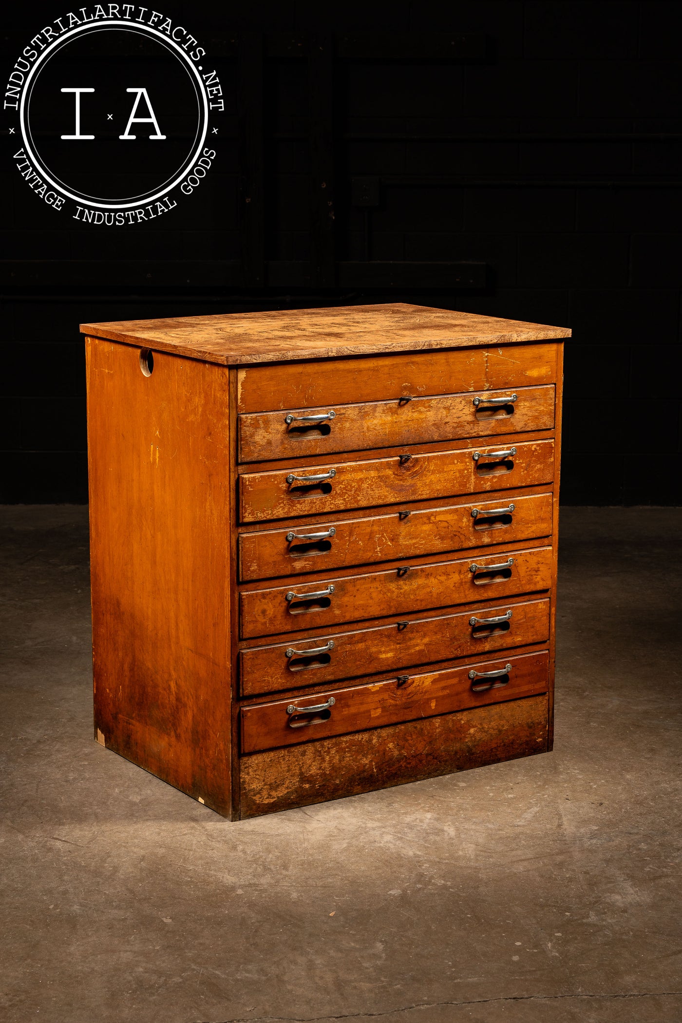 Vintage Wooden Lab Cabinet