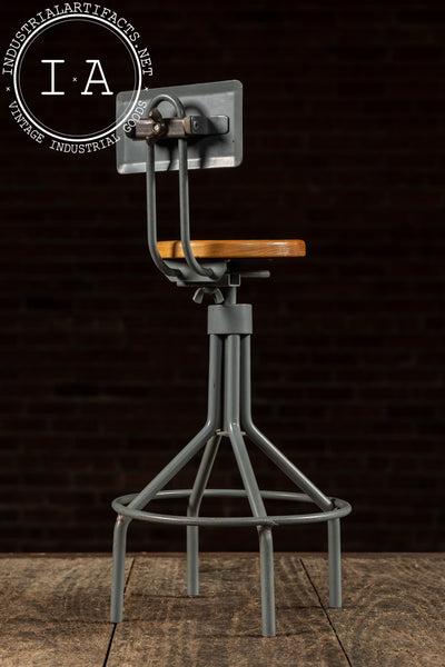 Mid-Century Industrial Salesman’s Sample Drafting Stool