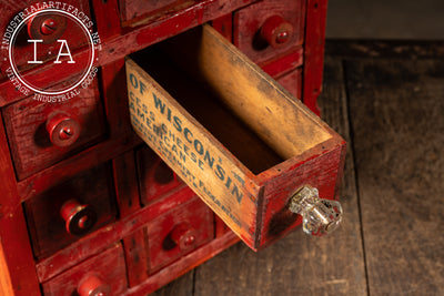 c. 1950 Shop-Made Hercules Explosives Small Parts Cabinet
