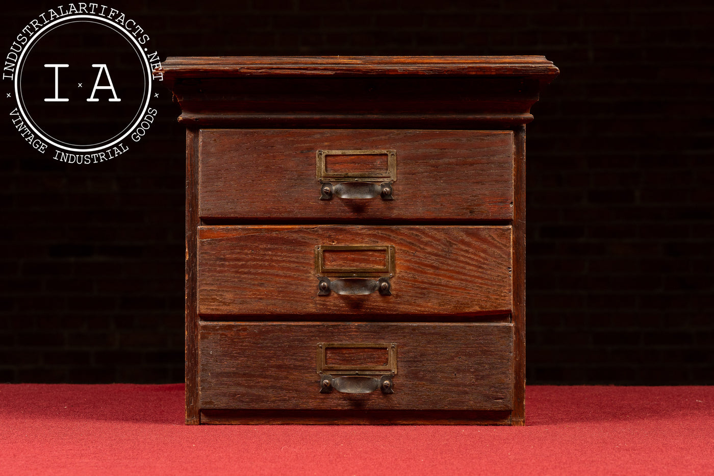 Late 19th Century "Rival" Wooden Desktop Document Cabinet by A. B. Dick