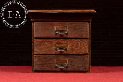 Late 19th Century "Rival" Wooden Desktop Document Cabinet by A. B. Dick