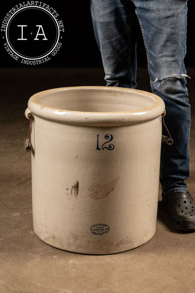 Early 20th Century 12-Gallon Red Wing Crock