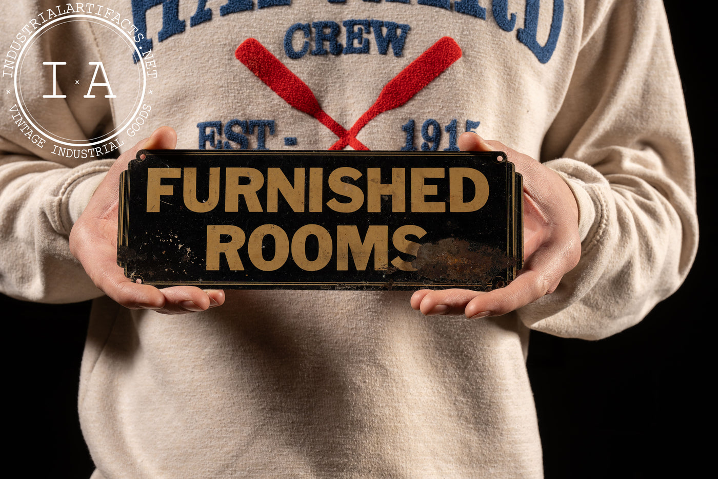 Vintage Furnish Rooms SST Litho Sign
