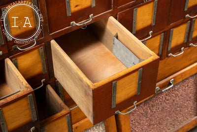 Massive Antique Maple Dry Goods Cabinet