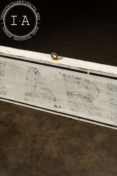 Antique J. & M. Mauzer Painted Wooden Directional Arrow Trade Sign