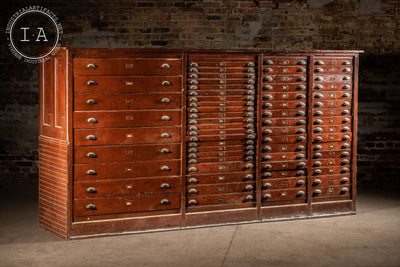 Late 19th Century Massive 63 Drawer Printers Cabinet