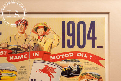 c. 1935 Socony Vacuum Framed Mobiloil Ad