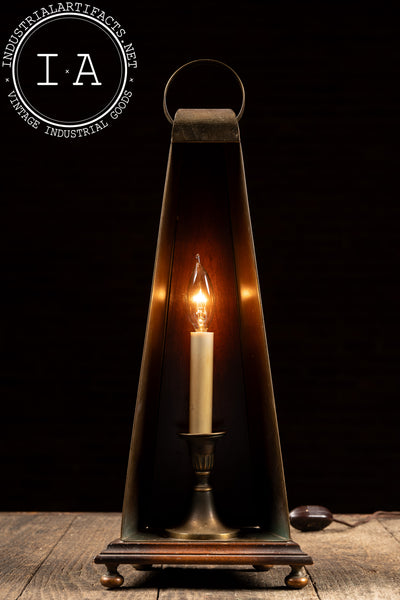 Vintage Brass Candlestick Carriage Lamp by Westwood