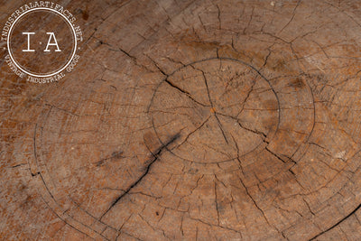 Round Butcher Block Coffee Table on Wooden Legs