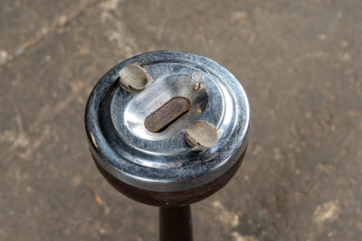 Mid-Century Industrial Chrome & Enamel Standing Ashtray