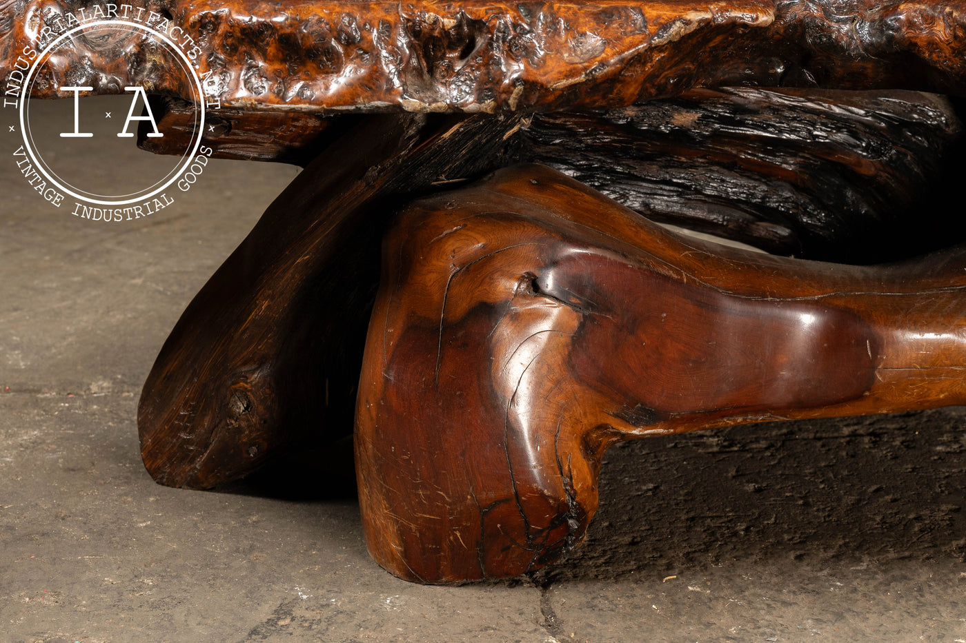 Vintage Redwood Burl Coffee Table