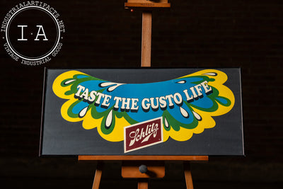 Vintage Schlitz "Taste The Gusto Life" Framed Print Advertisement