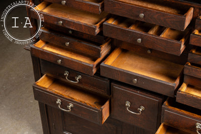 Early 20th Century Quarter Sawn Oak Dental Cabinet