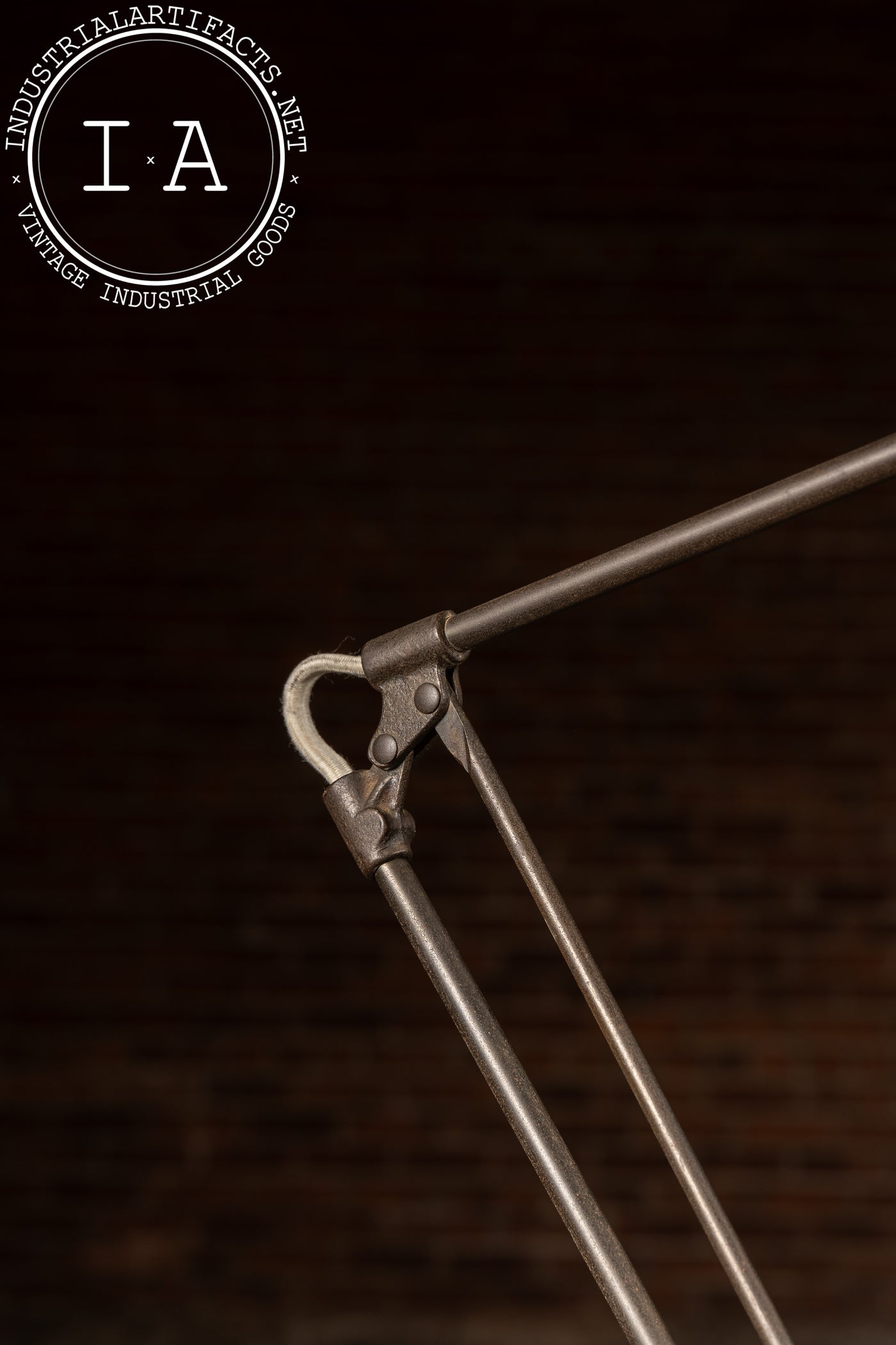 Antique Industrial Articulated Floor Lamp by Dazor