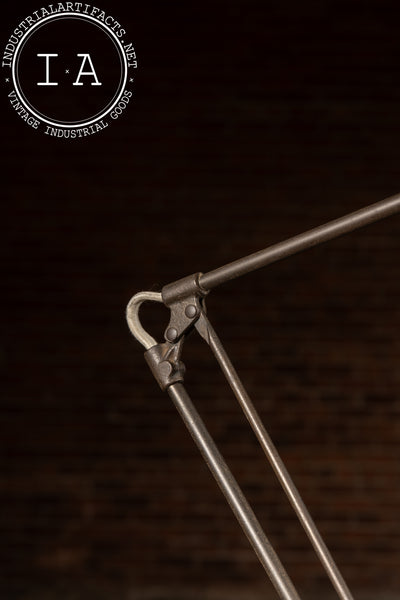 Antique Industrial Articulated Floor Lamp by Dazor