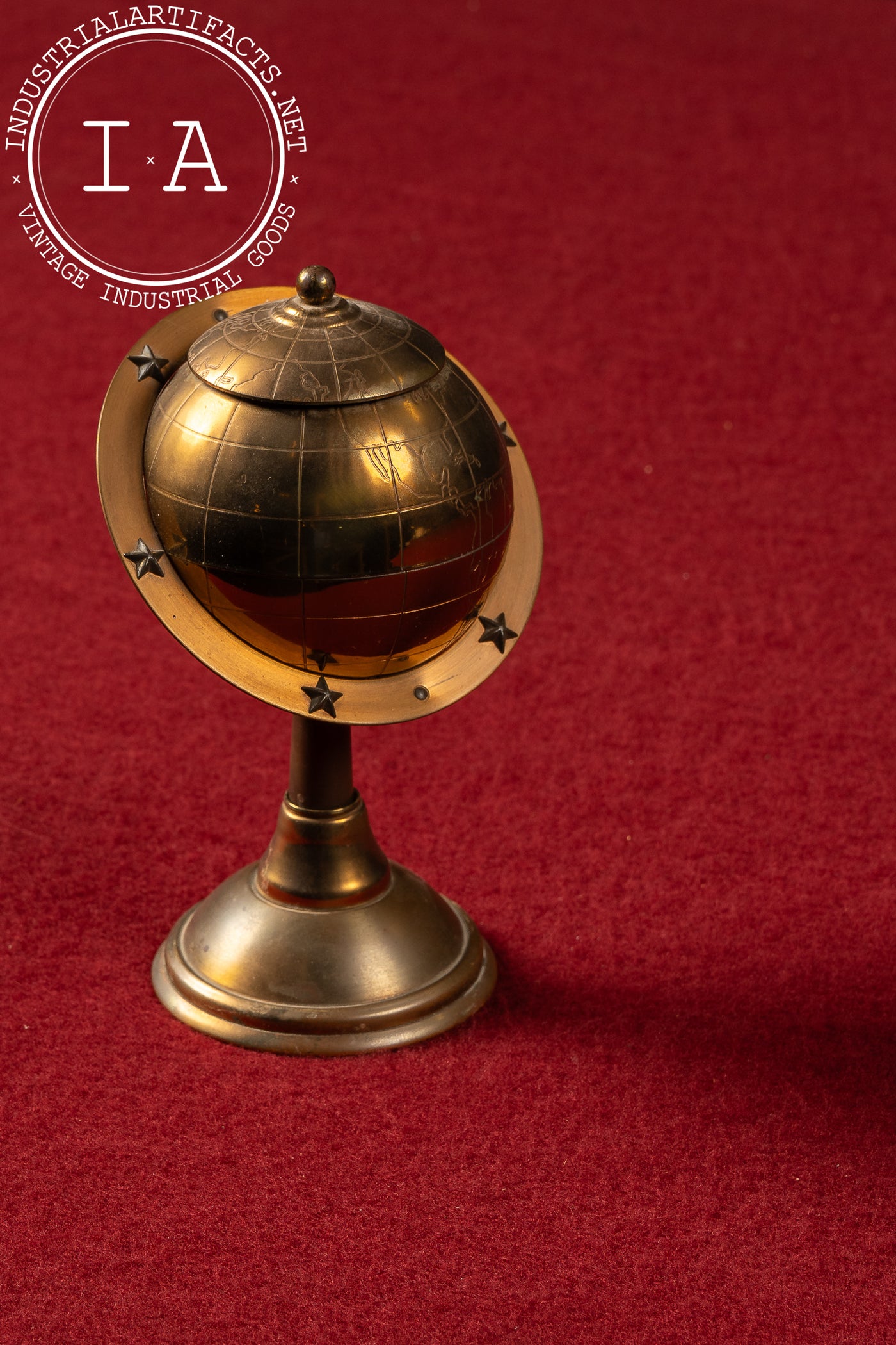 Vintage Brass Globe Space Age Cigarette Dispenser