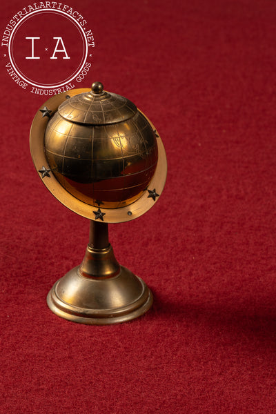Vintage Brass Globe Space Age Cigarette Dispenser