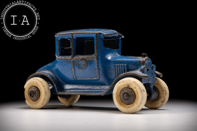 Antique Kilgore Cast Iron 5-Inch Model-T Coupe in Blue