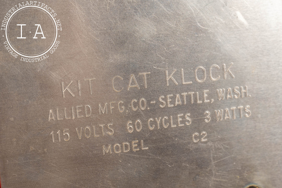 Vintage Original Model C2 Kit Cat Klock in Red – Industrial Artifacts