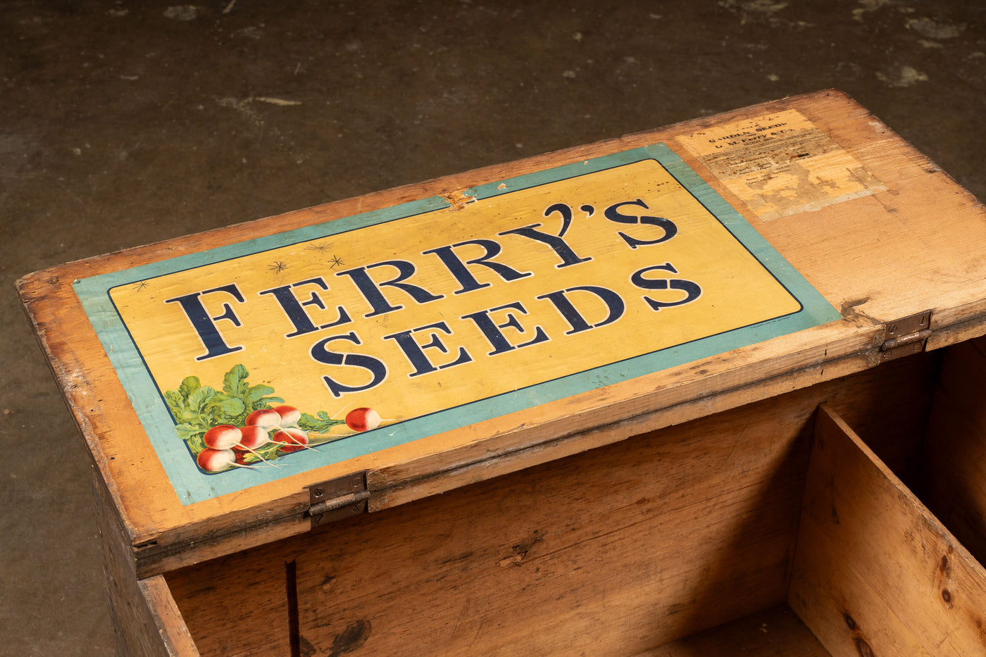 Early 20th Century Ferry's Seeds Shipping Crate