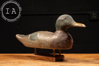 Primitive Wooden Mallard Drake Decoy