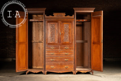 Late 19th Century Arts & Crafts 3-Section Cabinet by Edwards & Sons