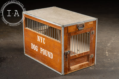 Vintage Wooden NYC Dog Pound Kennel by Kroyer Crates