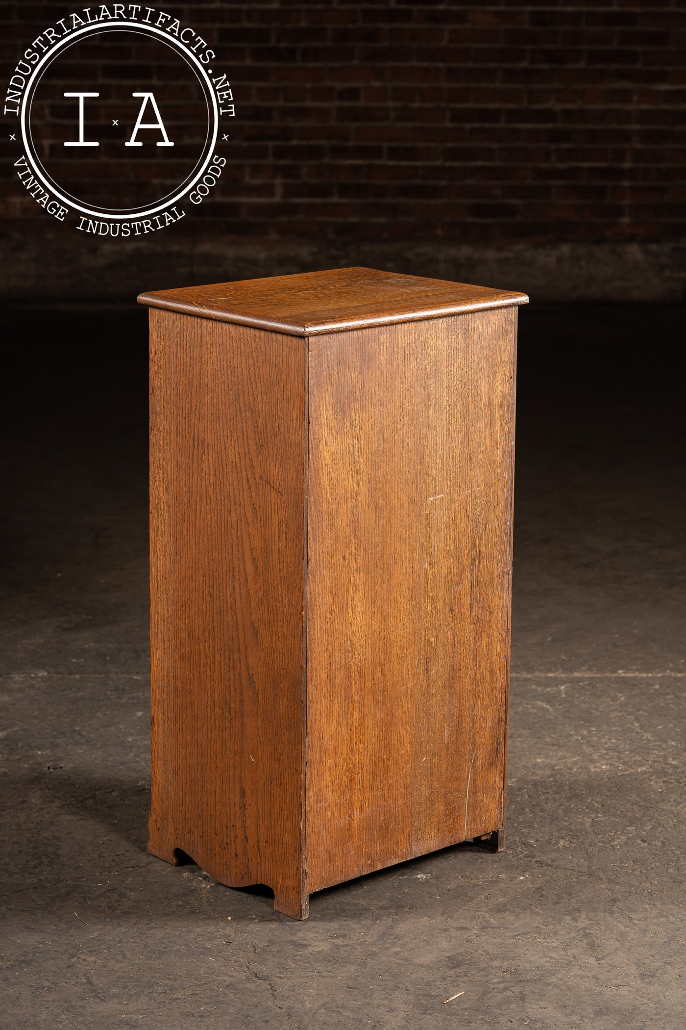Vintage Oak Six-Drawer Swing-Out Cabinet