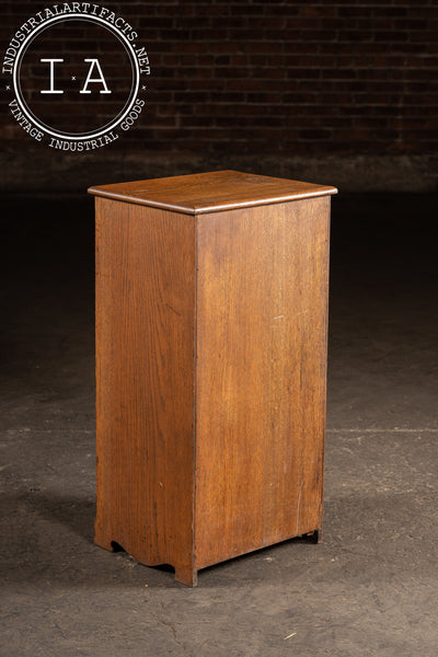 Vintage Oak Six-Drawer Swing-Out Cabinet